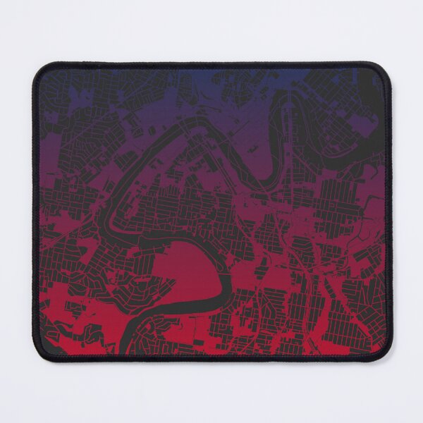 Item preview, Brisbane Map Art Pink Blue Australia designed and sold by EpicMaps.
