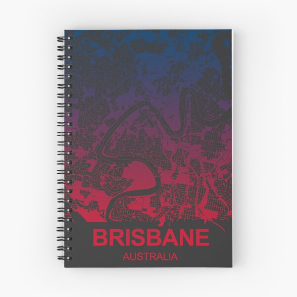 Item preview, Brisbane Map Art Pink Blue Australia designed and sold by EpicMaps.