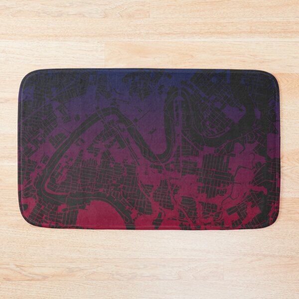 Item preview, Brisbane Map Art Pink Blue Australia designed and sold by EpicMaps.