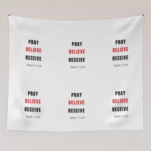Item preview, Pray, Believe, Receiver, Forgiven, Bible verse, Bible, Verse, Christian, Jesus, God, Faith, Christianity, Religion, Lord, Motivational, cute, Grace, Quotes. Christian quotes. designed and sold by Isheshop.
