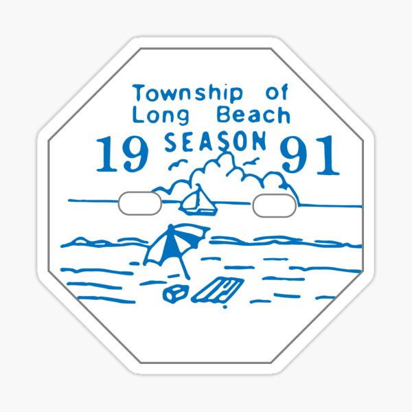 LBI Beach Badge 1991 Sticker