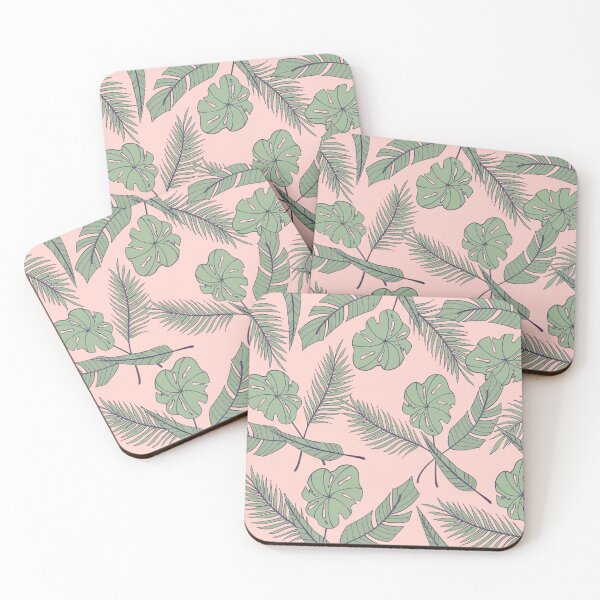 Artikelvorschau, Mint Green Palm Monstera Tropical Leaves Pattern entworfen und verkauft von GraphicsClub.