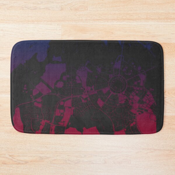 Item preview, Canberra Map Art Pink Blue Australia designed and sold by EpicMaps.