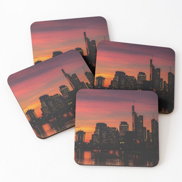 Item preview, Frankfurt am Main skyline at sunset	 designed and sold by Chris-Thodd.