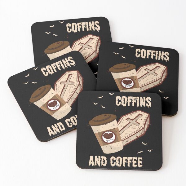Item preview, Coffins And Coffee Coffin Halloween designed and sold by MooonTees.