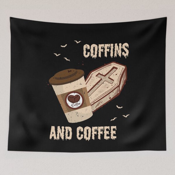 Item preview, Coffins And Coffee Coffin Halloween designed and sold by MooonTees.