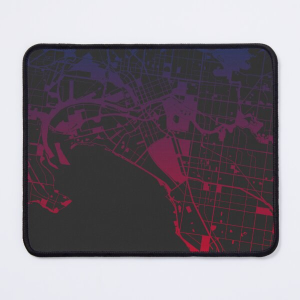 Item preview, Melbourne Map Art Pink Blue Australia designed and sold by EpicMaps.