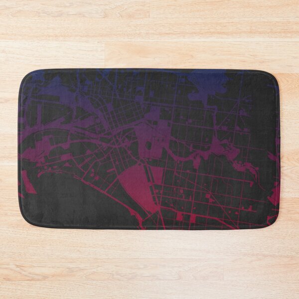 Item preview, Melbourne Map Art Pink Blue Australia designed and sold by EpicMaps.