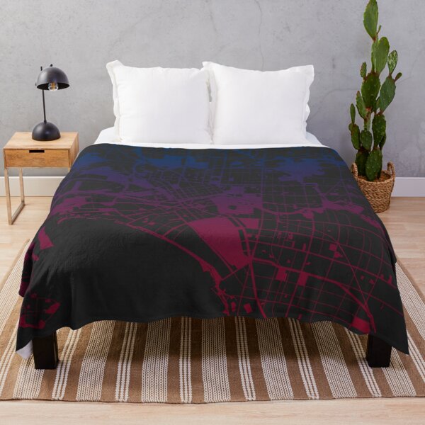 Item preview, Melbourne Map Art Pink Blue Australia designed and sold by EpicMaps.