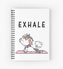 Exhale Unicorn Yoga Fart Spiral Notebook