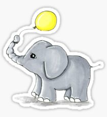 Yellow Balloon Elephant Sticker