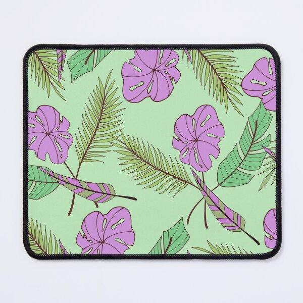 Artikelvorschau, Pink and Mint Palm Monstera Tropical Leaves Pattern entworfen und verkauft von GraphicsClub.