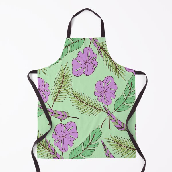 Aperçu de l'œuvre Pink and Mint Palm Monstera Tropical Leaves Pattern créée et vendue par GraphicsClub.