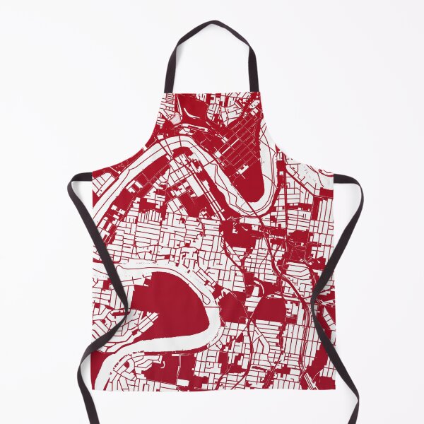 Artikelvorschau, Brisbane Map Art red wine color Australia entworfen und verkauft von EpicMaps.