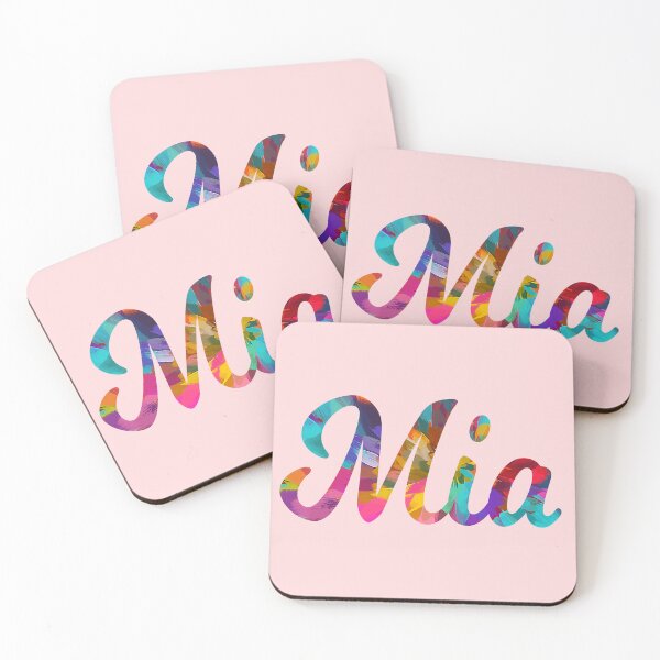 Item preview, Mia girl's name  pretty abstract painting  designed and sold by ComicKitsch.