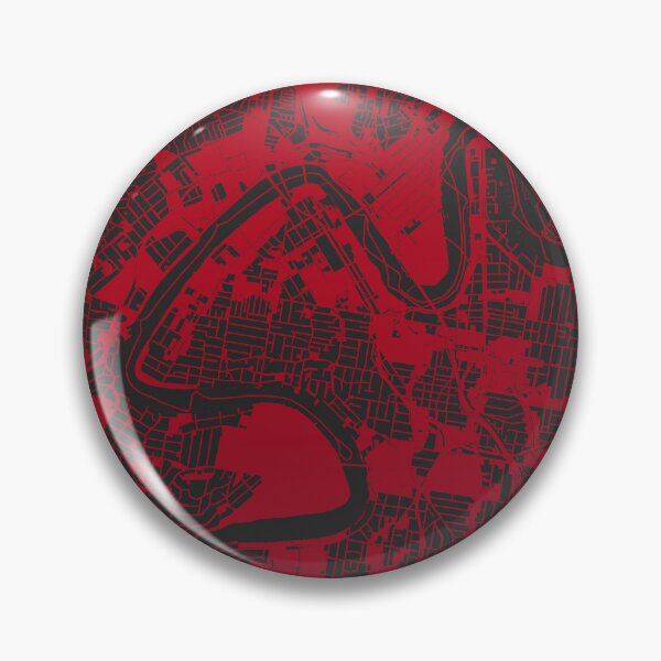 Item preview, Brisbane Map Art red wine color Australia designed and sold by EpicMaps.