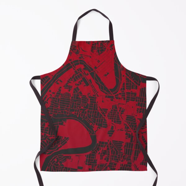 Item preview, Brisbane Map Art red wine color Australia designed and sold by EpicMaps.