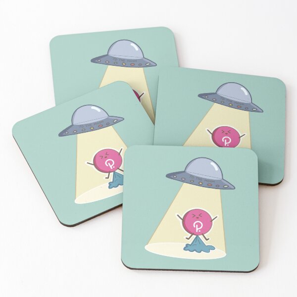 Item preview, Crypto Kawaii Polkadot coin - Alien abduction To the moon designed and sold by Crypmetal.