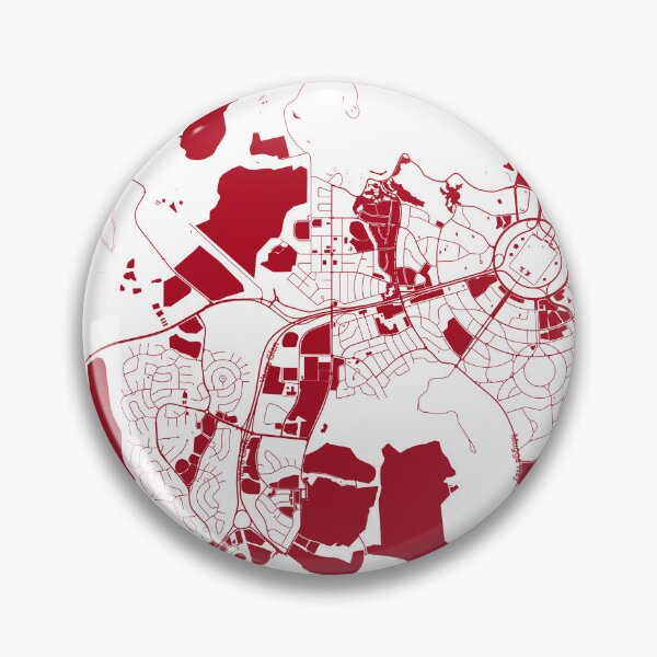 Item preview, Canberra Map Art red wine color Australia designed and sold by EpicMaps.