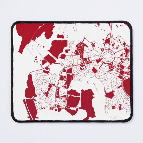 Item preview, Canberra Map Art red wine color Australia designed and sold by EpicMaps.