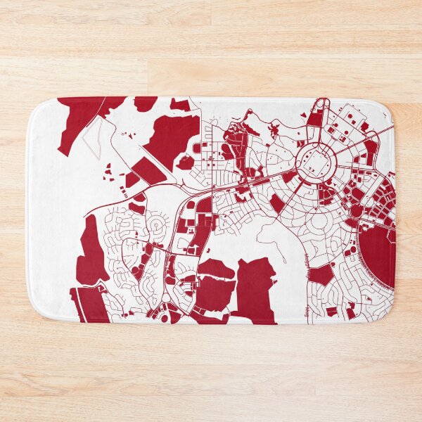 Item preview, Canberra Map Art red wine color Australia designed and sold by EpicMaps.