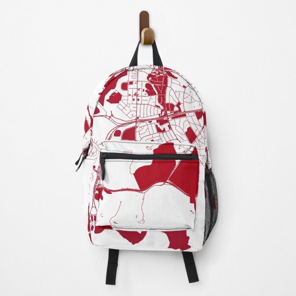 Item preview, Canberra Map Art red wine color Australia designed and sold by EpicMaps.