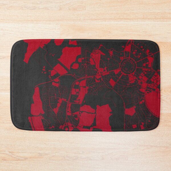 Item preview, Canberra Map Art red wine color Australia designed and sold by EpicMaps.