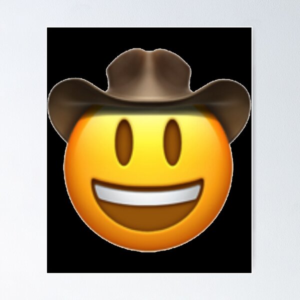 P sters Cowboy Emoji Redbubble