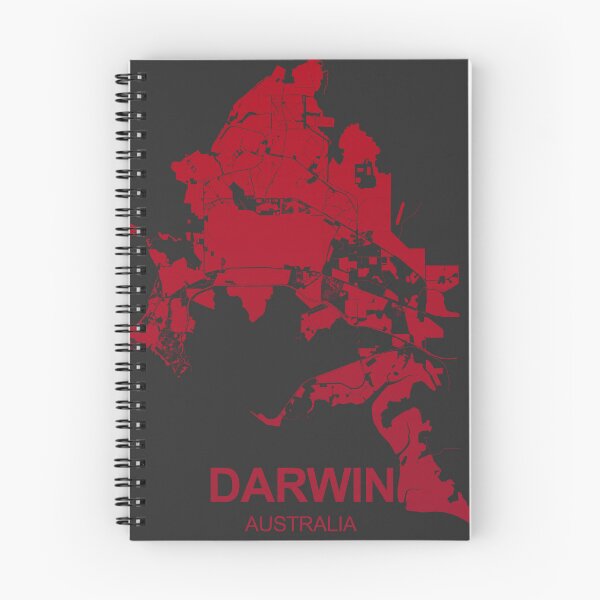 Item preview, Darwin Map Art red wine color Australia designed and sold by EpicMaps.