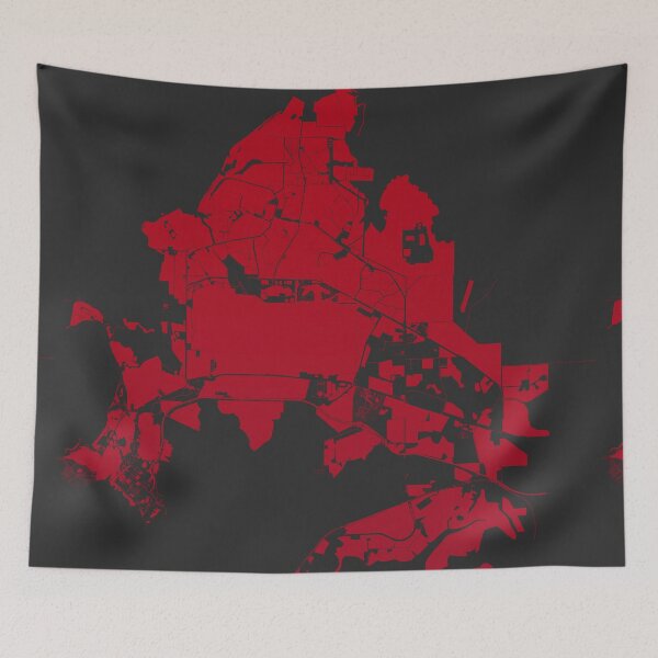 Item preview, Darwin Map Art red wine color Australia designed and sold by EpicMaps.