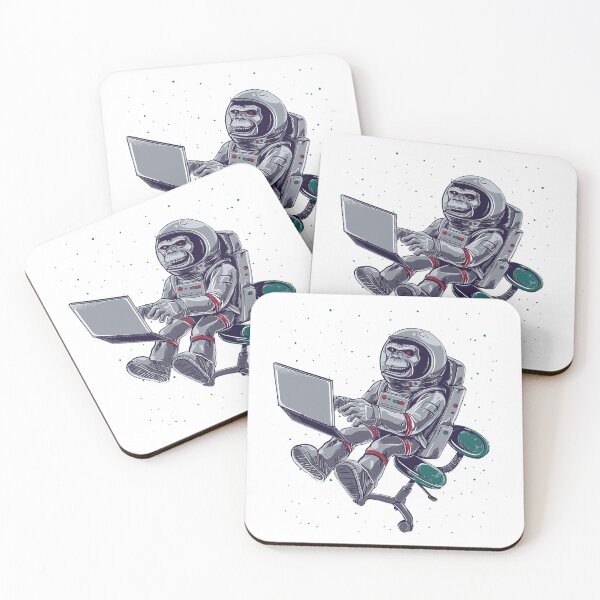 Item preview, Astronaut Monkey with computer designed and sold by kapiks.