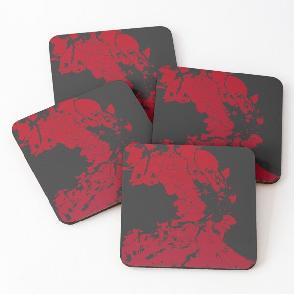 Item preview, Hobart Map Art red wine color Australia designed and sold by EpicMaps.