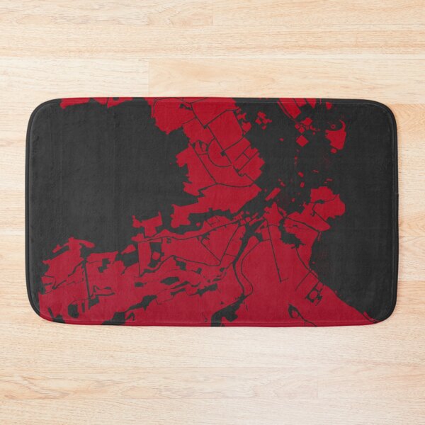 Item preview, Hobart Map Art red wine color Australia designed and sold by EpicMaps.