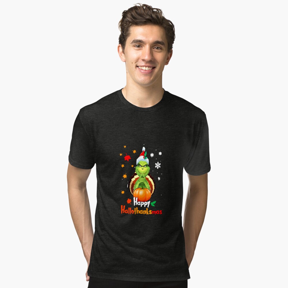 Happy Merry Christmas The Grinch drive a car Louisville Cardinals football  logo flag gift shirt - teejeep