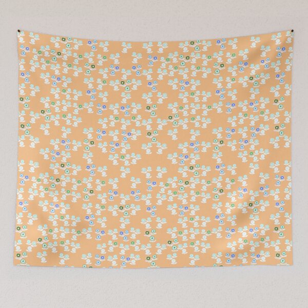 Item preview, Lovely Flower Field Pattern in Orange designed and sold by IdinDesignShop.