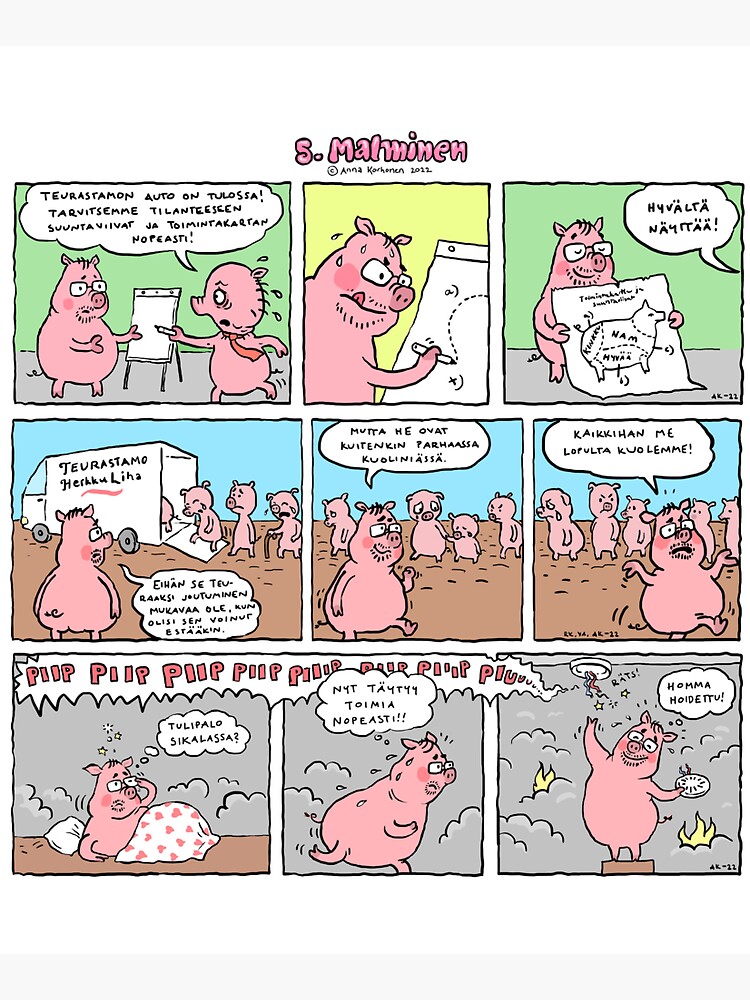 Thumbnail 5 of 5, Tote Bag, S. Malminen Cartoon #1-3 designed and sold by Anna Korhonen.