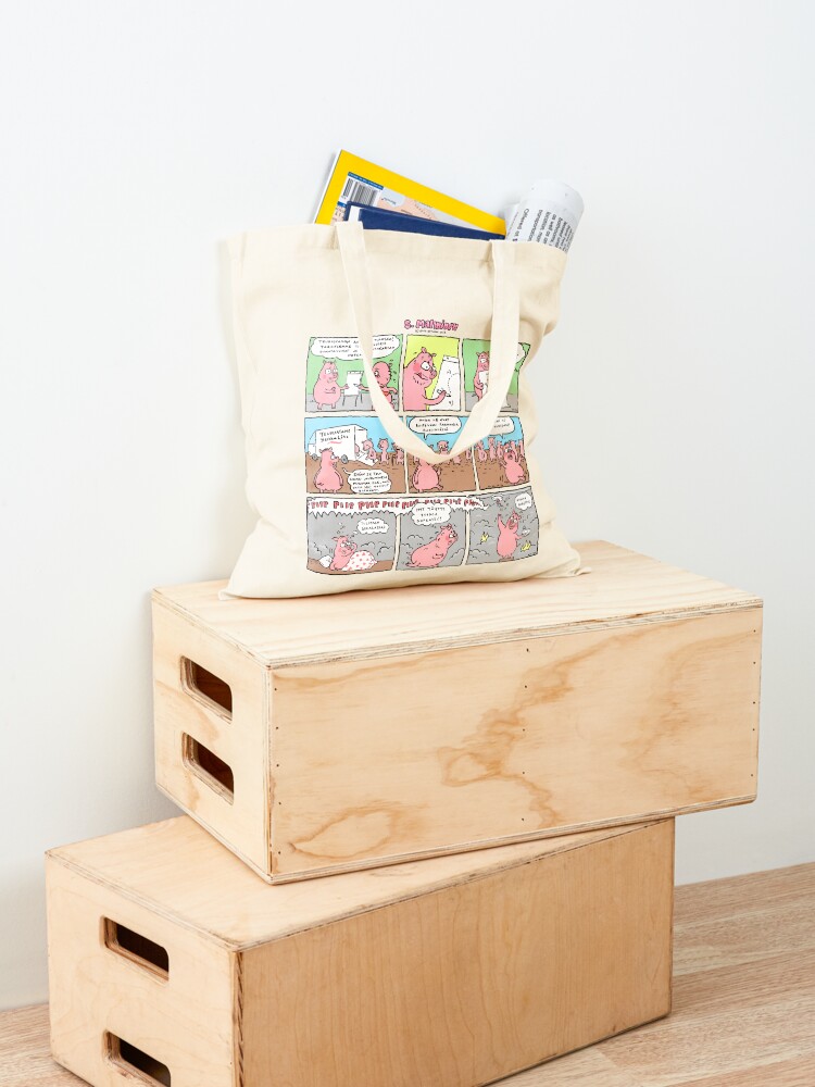 Thumbnail 4 of 5, Tote Bag, S. Malminen Cartoon #1-3 designed and sold by Anna Korhonen.