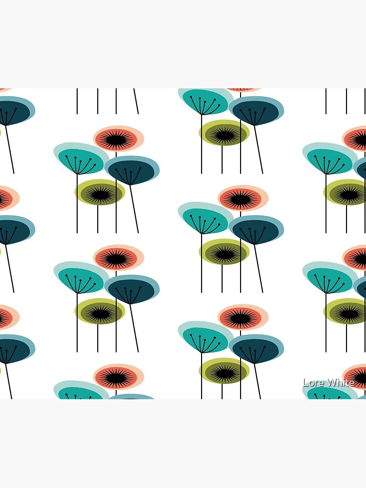 Thumbnail 2 of 2, Duvet Cover, Flowers - Mid Century designed and sold by flashkickdecor.