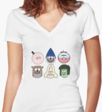 Regular show t_shirt cartoon Women's Fitted V-Neck T-Shirt