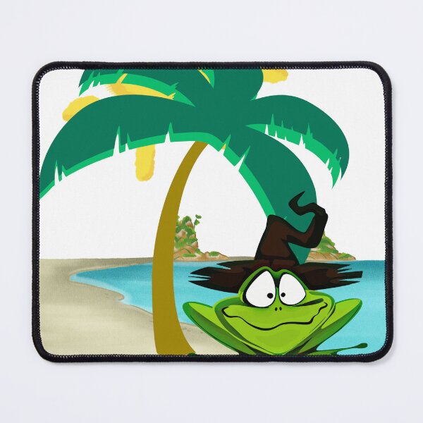 Item preview, Funny Frog witch at the beach designed and sold by dineshshop1.