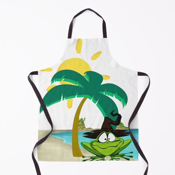Item preview, Funny Frog witch at the beach designed and sold by dineshshop1.