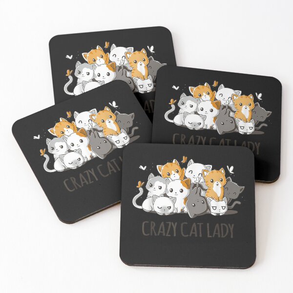 Item preview, Crazy Cat Lady Cute Anime Kitty Cat T Shirt designed and sold by BertscheFranz.