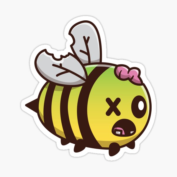 Item preview, cute zombie bee illustration  designed and sold by griconut.