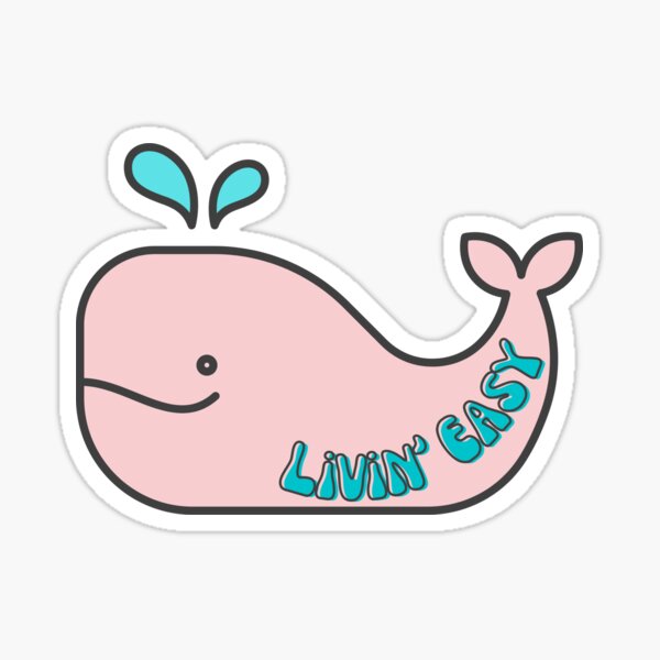 Lot Of 5 Authentic Vineyard Vines Pink Whale Stickers 