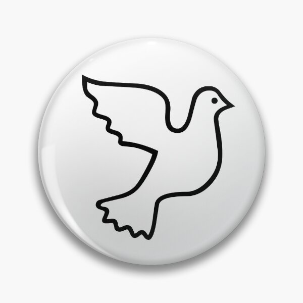 Item preview, Black Dove of Peace symbol designed and sold by effervescence.