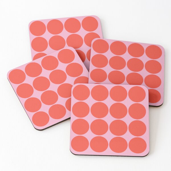 Item preview, Big Orange Retro Vintage Spots Dots on Pink Background designed and sold by lucybrownlane.
