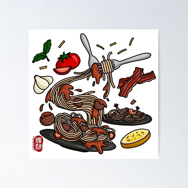 Artikelvorschau, Spaghetti (color) entworfen und verkauft von FanDoodle.