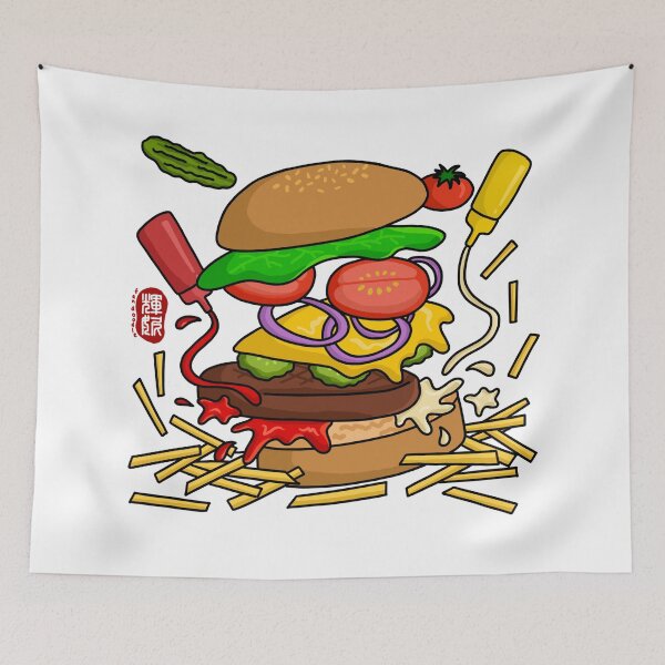 Artikelvorschau, Deconstructed Burger (color) entworfen und verkauft von FanDoodle.