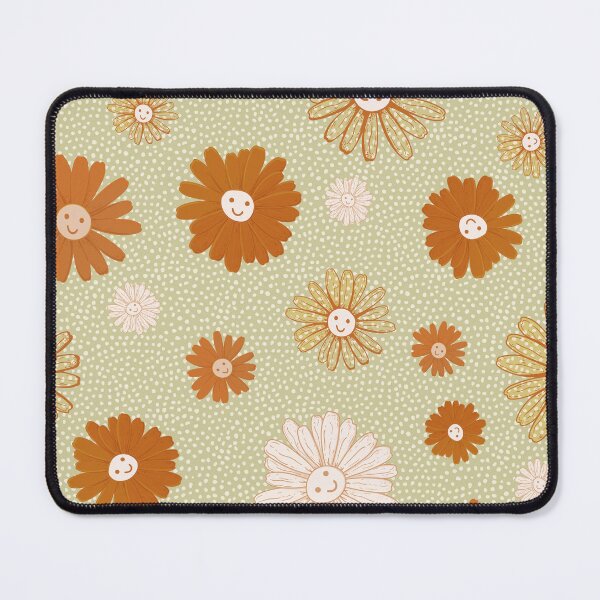 Item preview, Trendy and cute retro smiley print pattern designed and sold by RSDigitalPrintDesign.