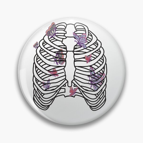 Item preview, Ribs with butterflies inside . Skeleton. Medical illustration  designed and sold by Drevych-shop.